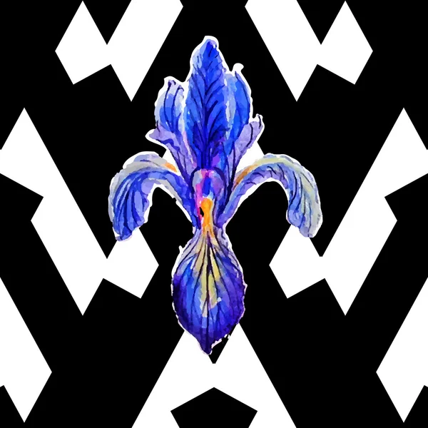 Motif vectoriel sans couture avec une aquarelle irise — Image vectorielle