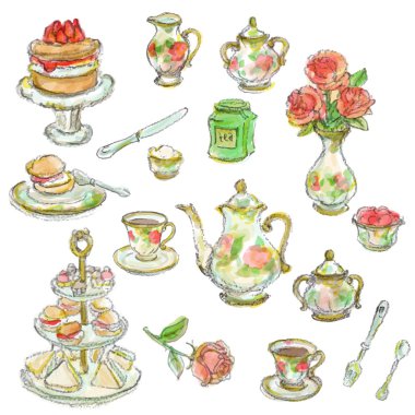 Çay saati scrapbook ayarla
