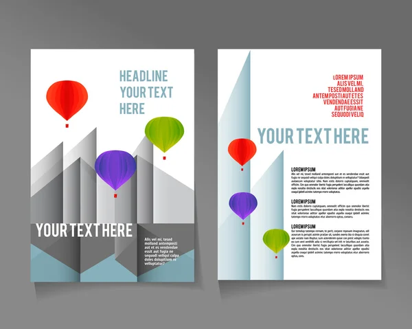 Flyer brochure design template abstract — Stock Vector