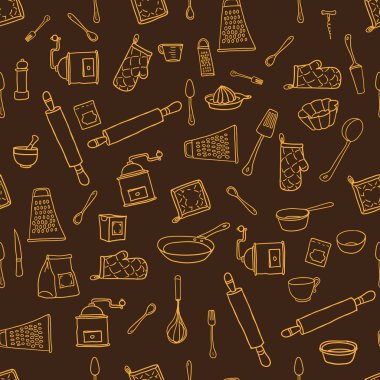 İle Seamless Modeli el çizgili kağıt üzerine çizilmiş tencere