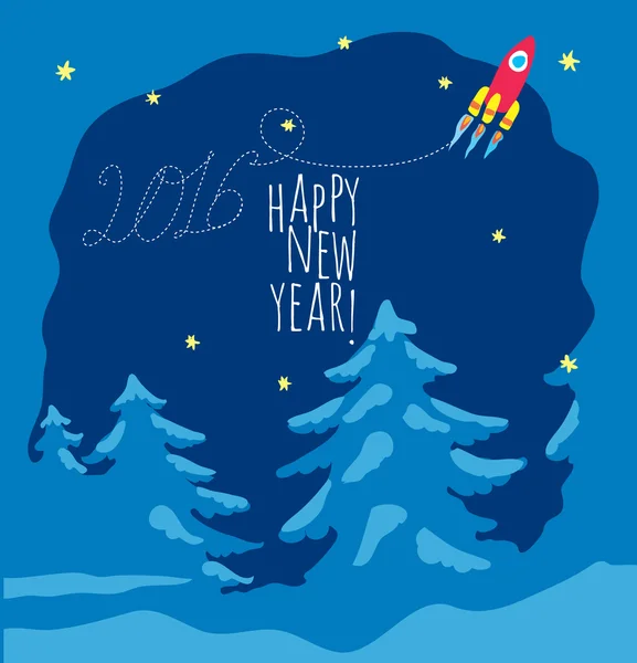 Feliz Año Nuevo tema 1 - ilustración vectorial. — Vector de stock