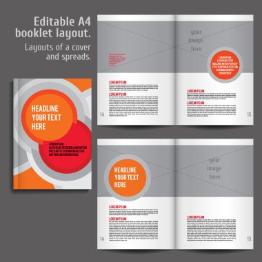 Modern Vector abstract brochure, report or flyer design template clipart