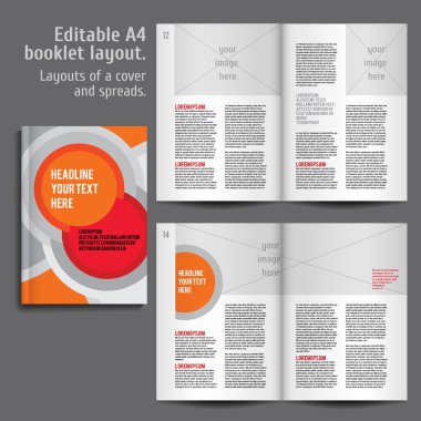 Modern Vector abstract brochure, report or flyer design template clipart