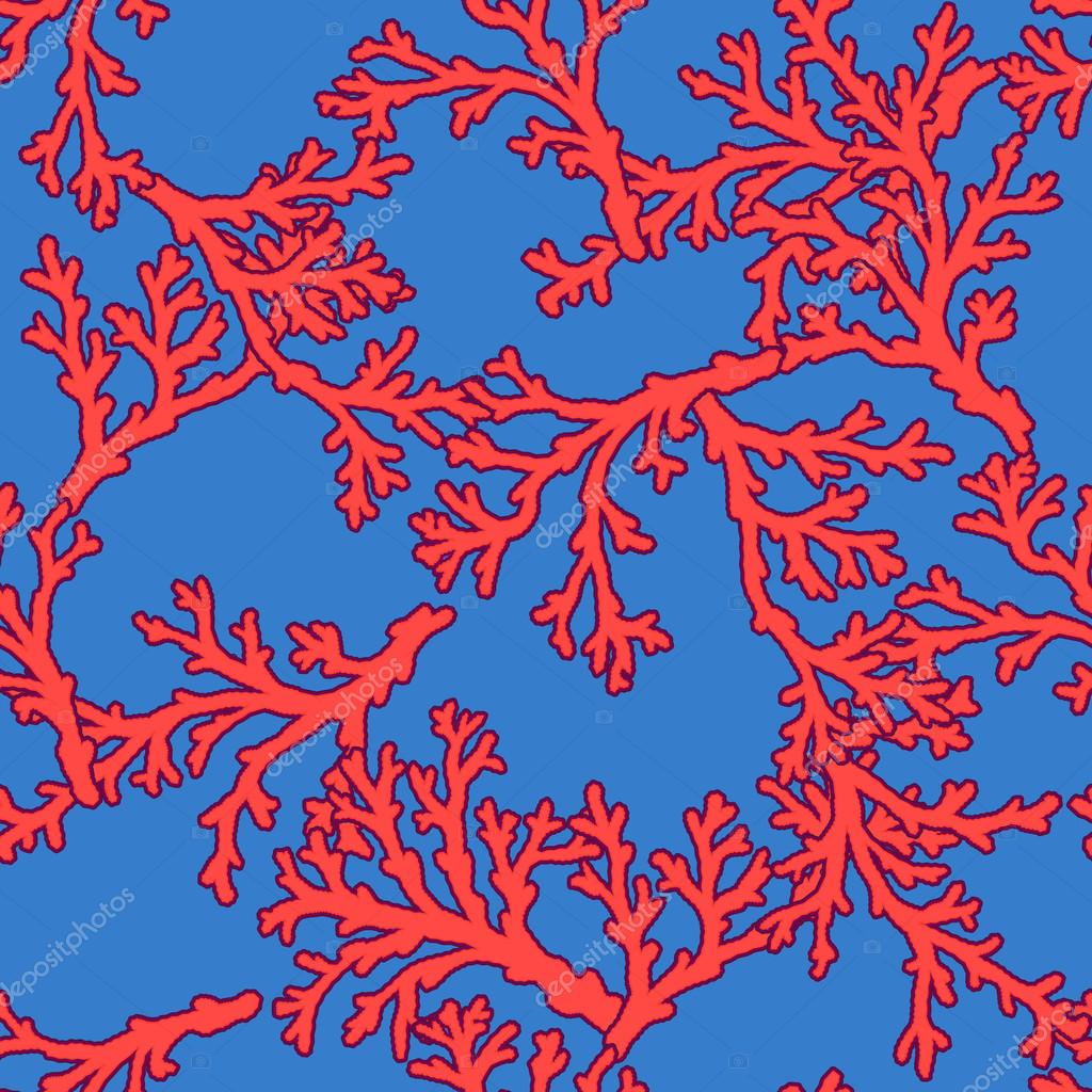Seamless colourful sea coral pattern in elegant pretentious styl Stock  Vector by ©mashabr 79059416