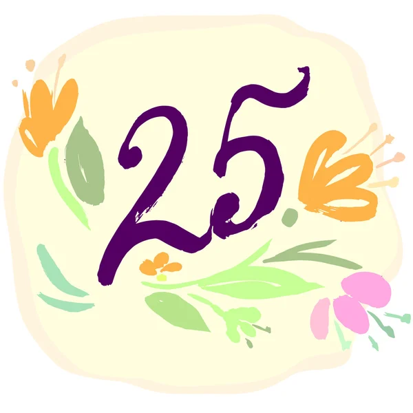 Anniversary 25th signs — Stock Vector