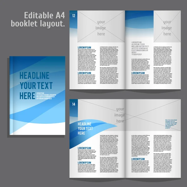 Modèle de conception de mise en page de livre A4 — Image vectorielle