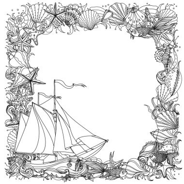 Boyama kitabı için desen.