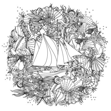 Boyama kitabı için desen.