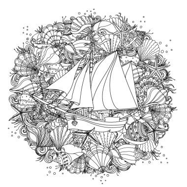 Boyama kitabı için desen.