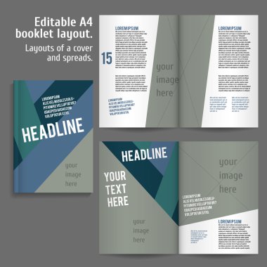 A4 kitap düzeni tasarım şablonu