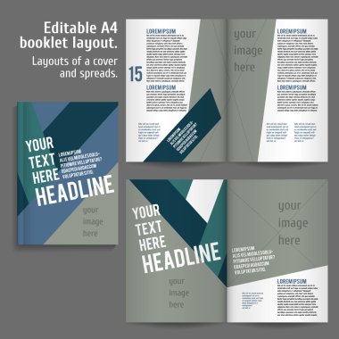 A4 kitap düzeni tasarım şablonu