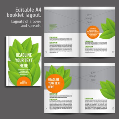 A4 book  Layout Design Template clipart