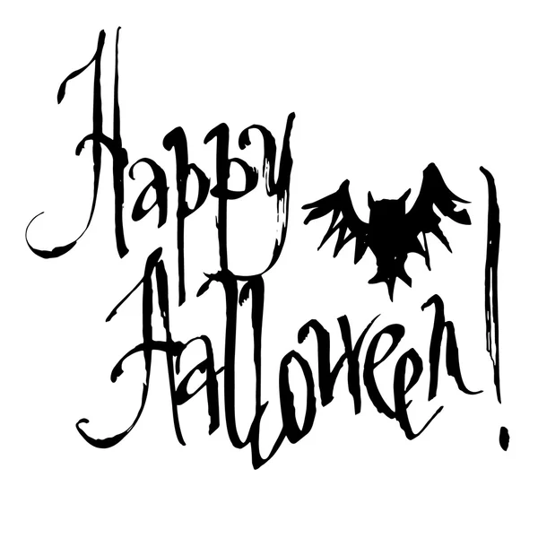 Feliz banner de texto de Halloween — Vetor de Stock