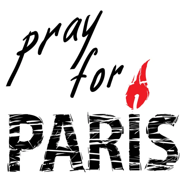 Parigi e candela per una preghiera — Vettoriale Stock