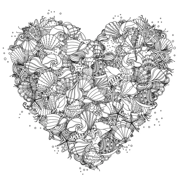 Hand drawing zentangle element. Black and white.
