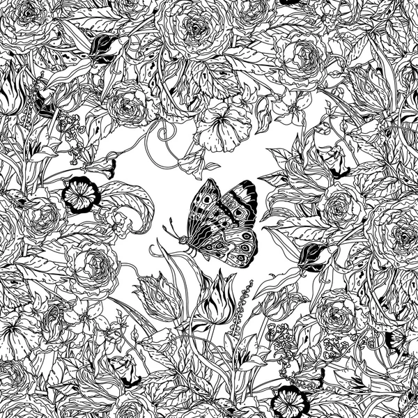 Still life with flowers Stock Illustration