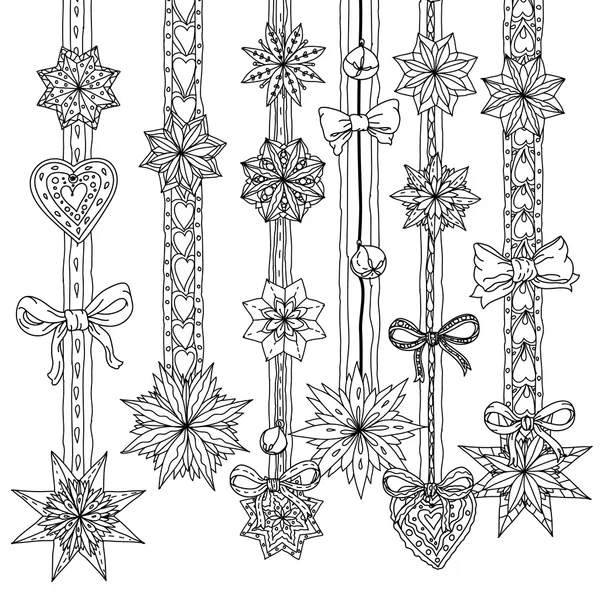 Cerchio palle di Natale ornamento . — Vettoriale Stock