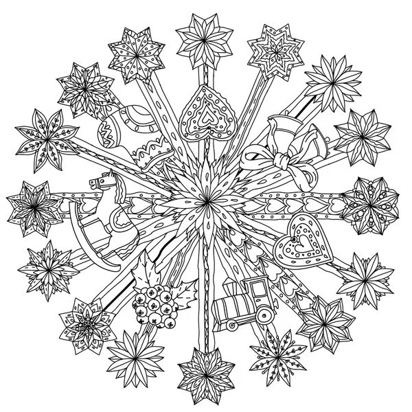 Círculo adorno de Navidad — Archivo Imágenes Vectoriales