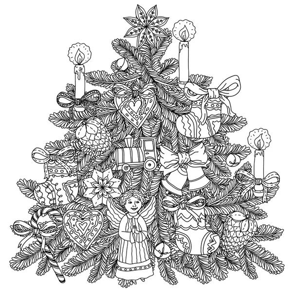 Círculo bolas de Navidad ornamento . — Archivo Imágenes Vectoriales