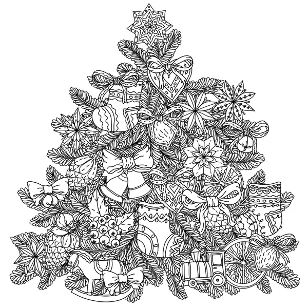 Arbre de NoëlOrnement d'arbre de Noël — Image vectorielle