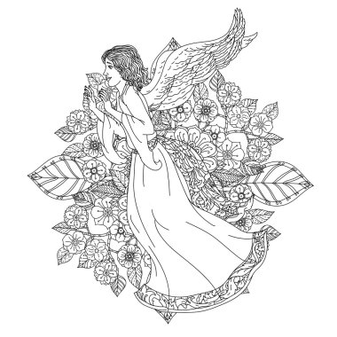 Angel şark çiçek süsleme '