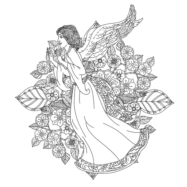 Página para colorear el cuento la Cenicienta — Archivo Imágenes