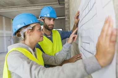 Mühendisler sitesi planları kontrol binasında