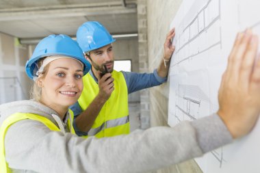Mühendisler sitesi planları kontrol binasında