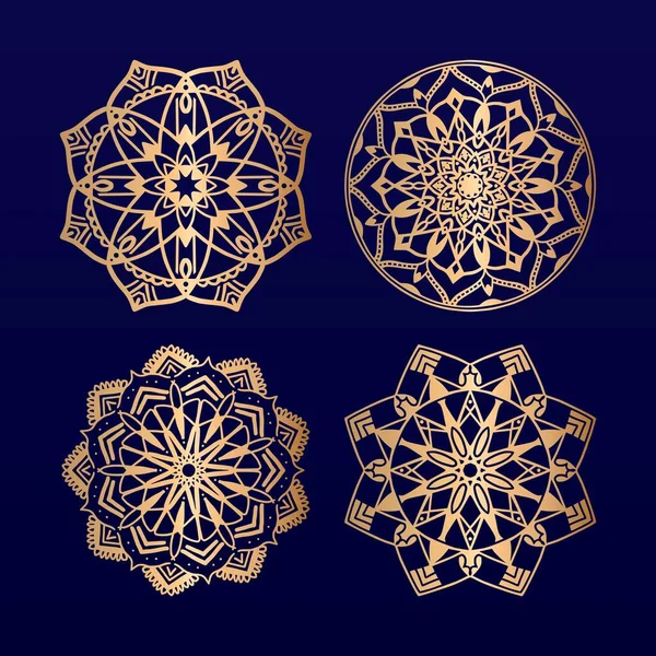 Luxury Ornamental Mandala Pattern Design Black White Color Vector Illustration — Stock Vector