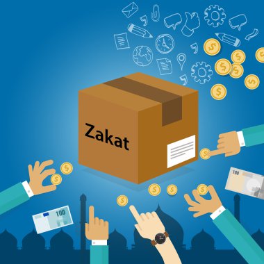 Zavallı islam kavramı dini vergi kurumuna para vererek Zekat