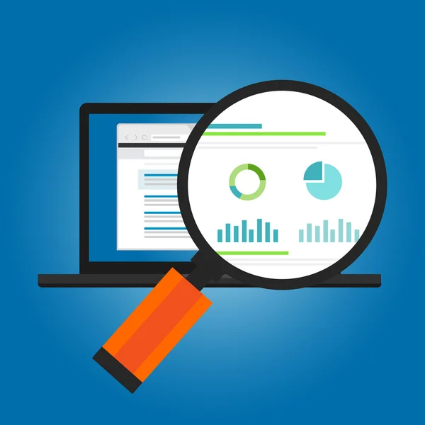 Online-Anzeigen Umwandlung Anzahl analytische Website Traffic Besucher Statistik Diagramm Sitzungsbericht — Stockvektor