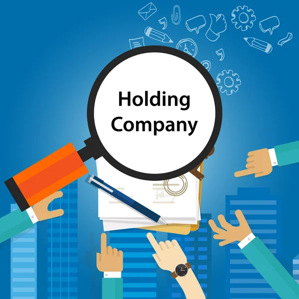 Holding Company Tipos de empresa Entidad corporativa — Vector de stock