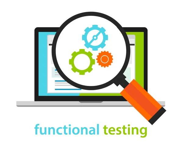 Metodologia de processo de desenvolvimento de software de testes funcionais — Vetor de Stock