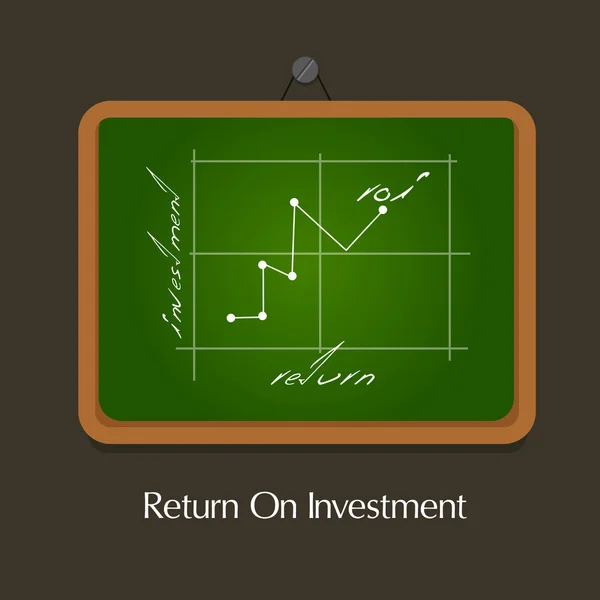 投资回报率的投资回报 — 图库矢量图片