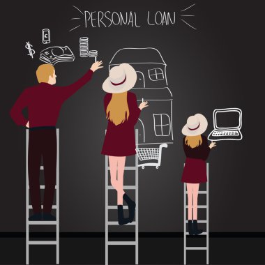 kişisel kredi borcu ne istediklerini elde etmek için aile insanlarda denemek ulaşmak merdiven--dan ev para laptop tarafından