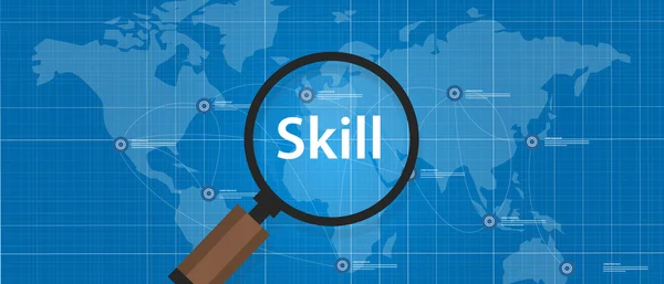 Escasez de habilidades encontrar búsqueda cualificación de los trabajadores talentosos — Vector de stock