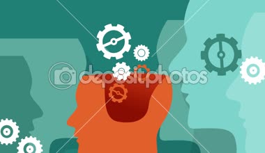 Makine öğrenimi kafa set dönen bilgi düşünme motoru insan dişli