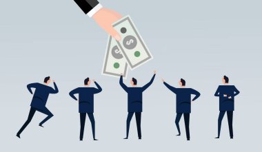 El ele tutuşmak işçilere maaş primi motivasyonu nakit şirket maaşları için para vermek