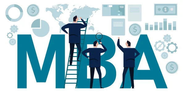 MBA Master of Business Administration enseignement académique — Image vectorielle