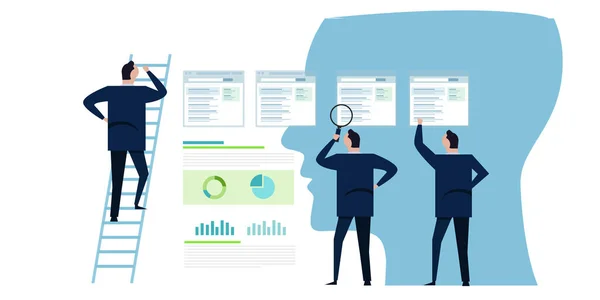 Pageview or page view web page impression analytics looking at the website traffic data — Image vectorielle