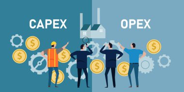 capex opex sermaye harcama işlemleri masraf dişli madeni para finace operasyonu iş adamı
