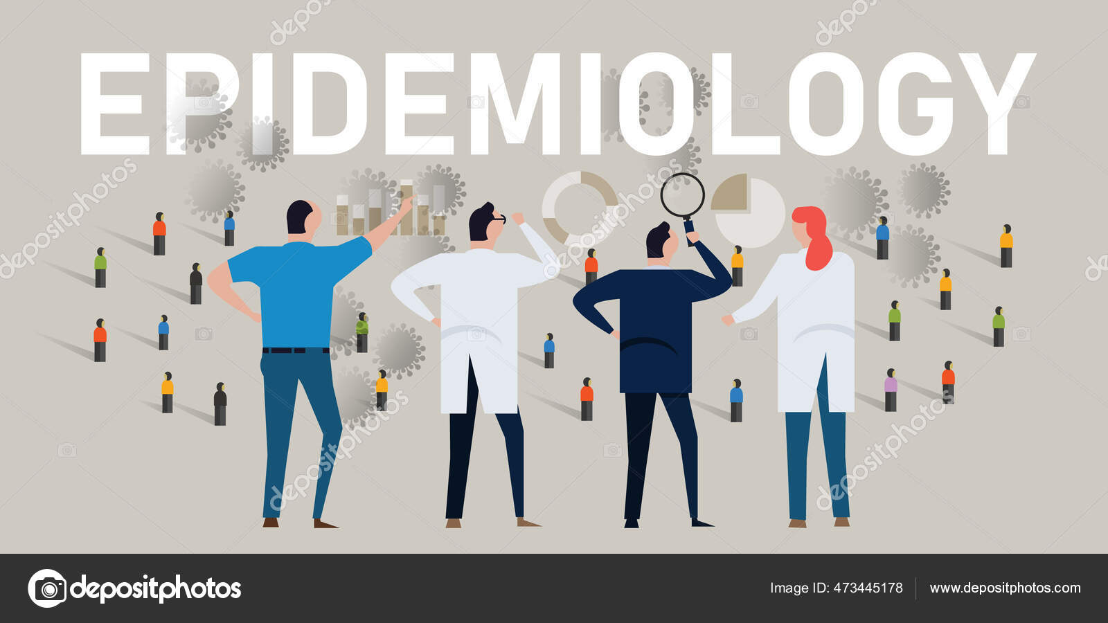 Epidemiology epidemiologist scientist analyze data on covid19 corona virus pandemic Stock