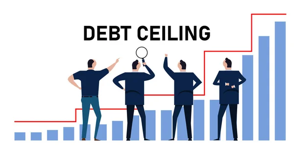 危機管理ローン破産図の債務上限 — ストックベクタ