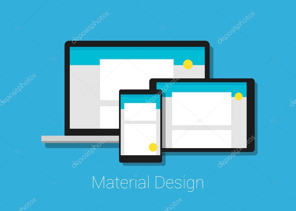 material deign responsive interface layout