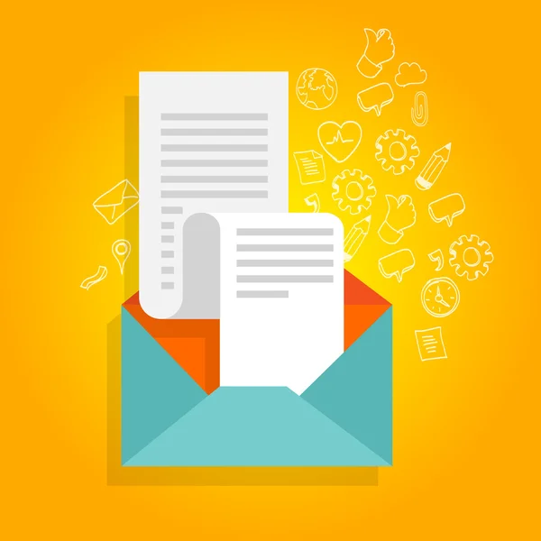Newsletter promotion envelope bill icon — Stock Vector