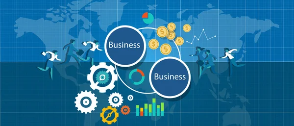 B2B iş bizz vektör çizim için