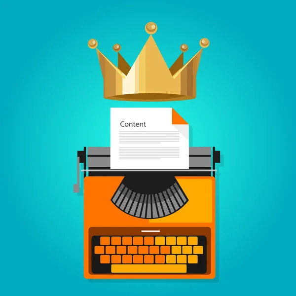 Content is king seo web optimization — Stock Vector