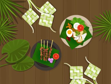 ketupat lebaran Idul fitri IED gıda Endonezya