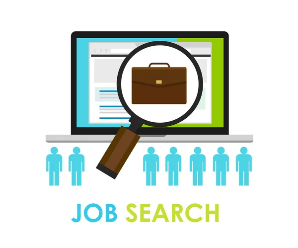 Práce hledání vak smyčky online web pracovní kariéra — Stockový vektor