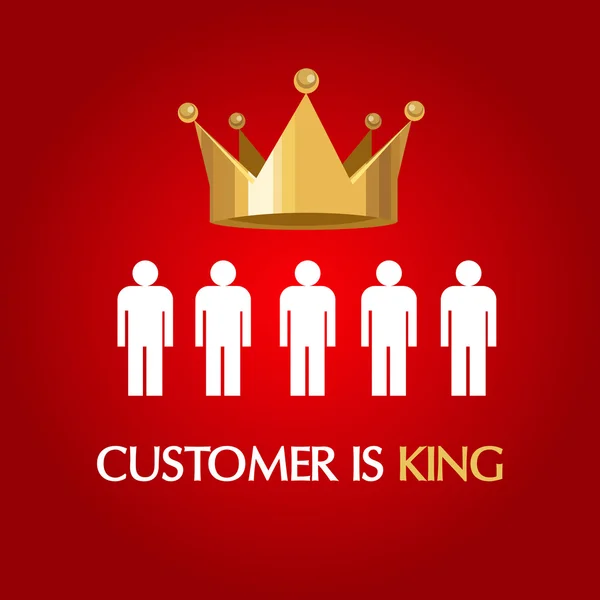 Cliente es rey consumidor usuario reina — Vector de stock